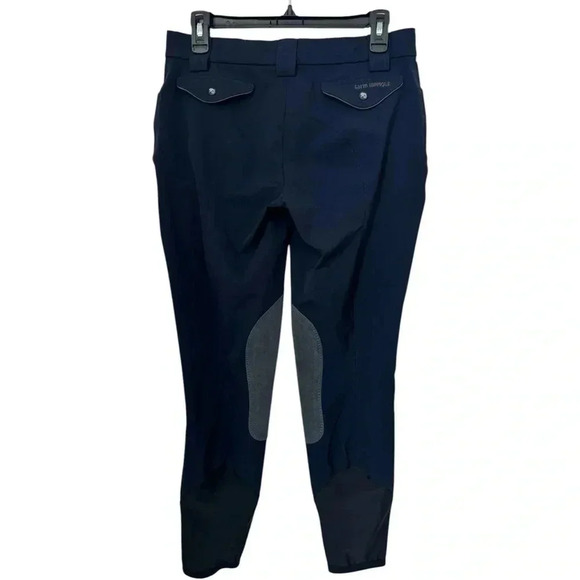 S Hippique | Equestrian Riding Pants | Navy Blue Breeches | Suede Grips | US 30 - Picture 2 of 6